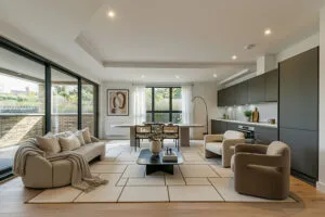 Interior view of an apartment at Lilium House